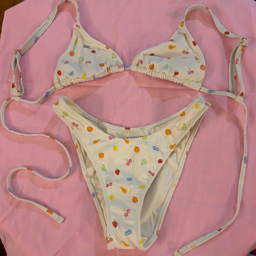 White Bikini with Colorful Fruits